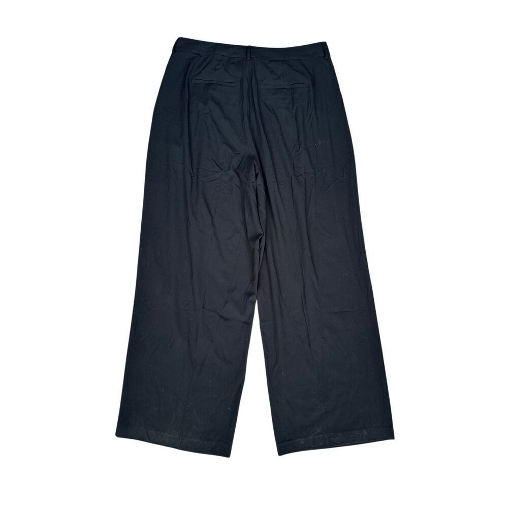 Good American Luxe Suiting Column Pleated Wide Leg Trousers Pants Flowy Size 16 - Picture 3 of 16